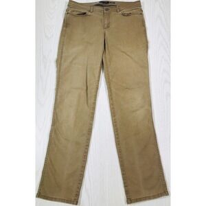 Lafayette 148 Jeans Womens 10 Brown Cotton Blend Mid Rise Stretch Preppy Wooster